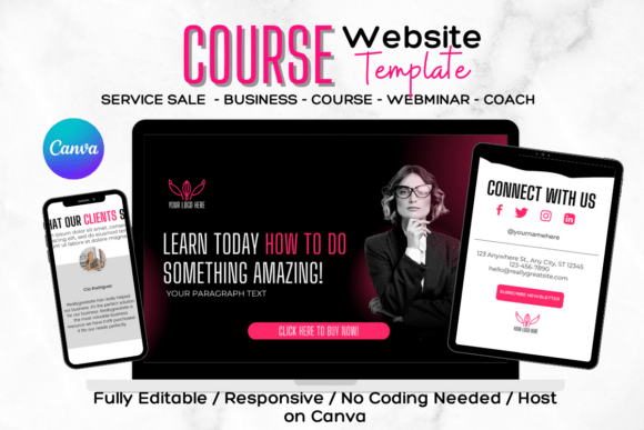 Canva Website Template Curse Creator