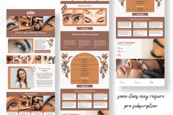 Lash Tech Canva Website Template