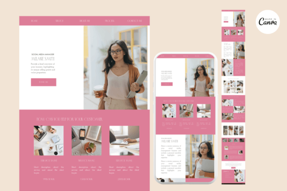 Canva Website for Social Media Manager