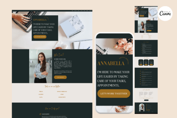 Canva Website for Virtual Assistant